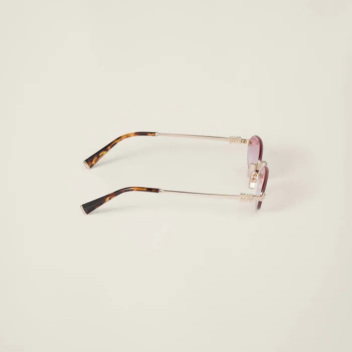 Lunettes de Soleil Ovales Sans Cerclage